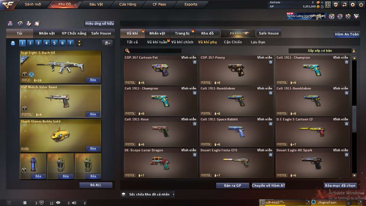 shop acc cf uy tin gia re